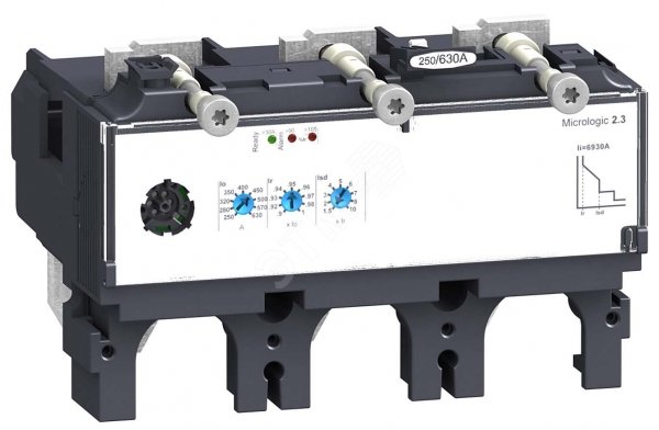 Расцепитель электронный MICROLOGIC 2.3 400А 3P3D для NSX400/630 ...