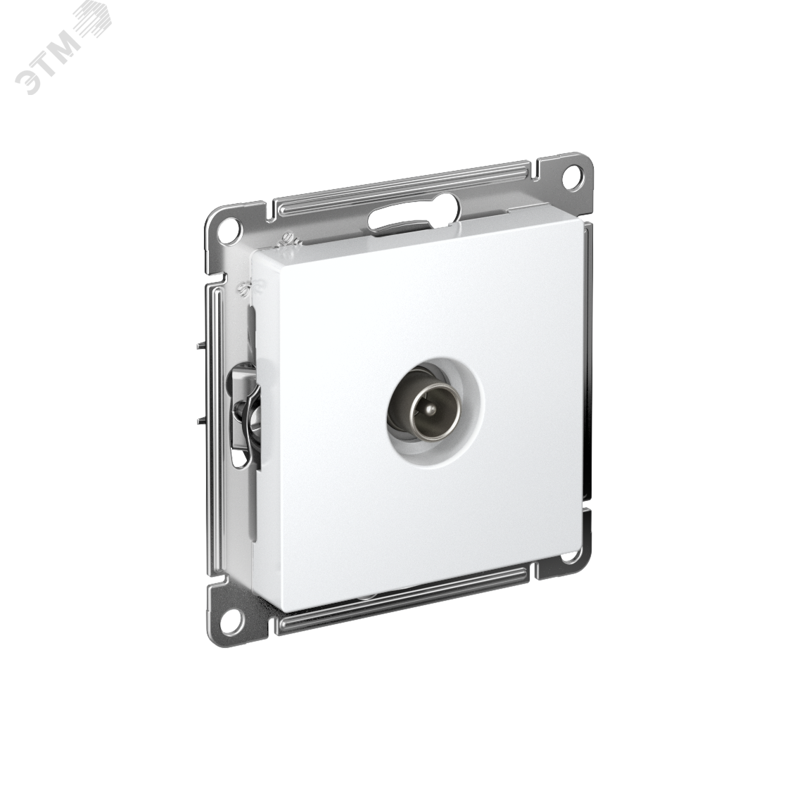 Изображение товара Проходная розетка TV 4DB системы Systeme Electric ATLASDESIGN белая