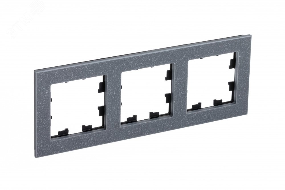 Изображение товара Трехпостовая рамка ATLASDESIGN NATURE мрамор айс грей для автоматов и электроприборов