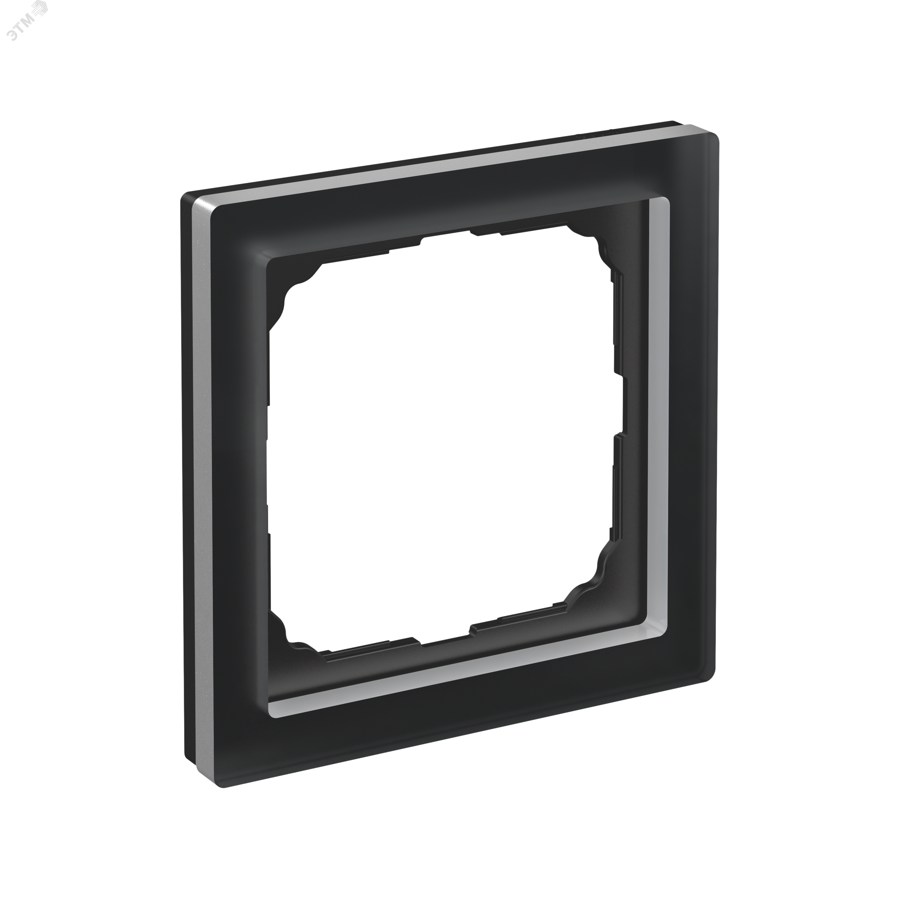 Изображение товара Рамка Systeme Electric ArtGallery Pure черный матовый 1-постовая из органического стекла