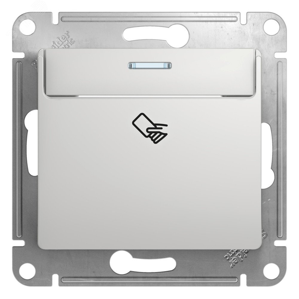 GLOSSA Выключатель карточный алюминий в рамку схема 6 GSL000369 Systeme Electric - превью 2