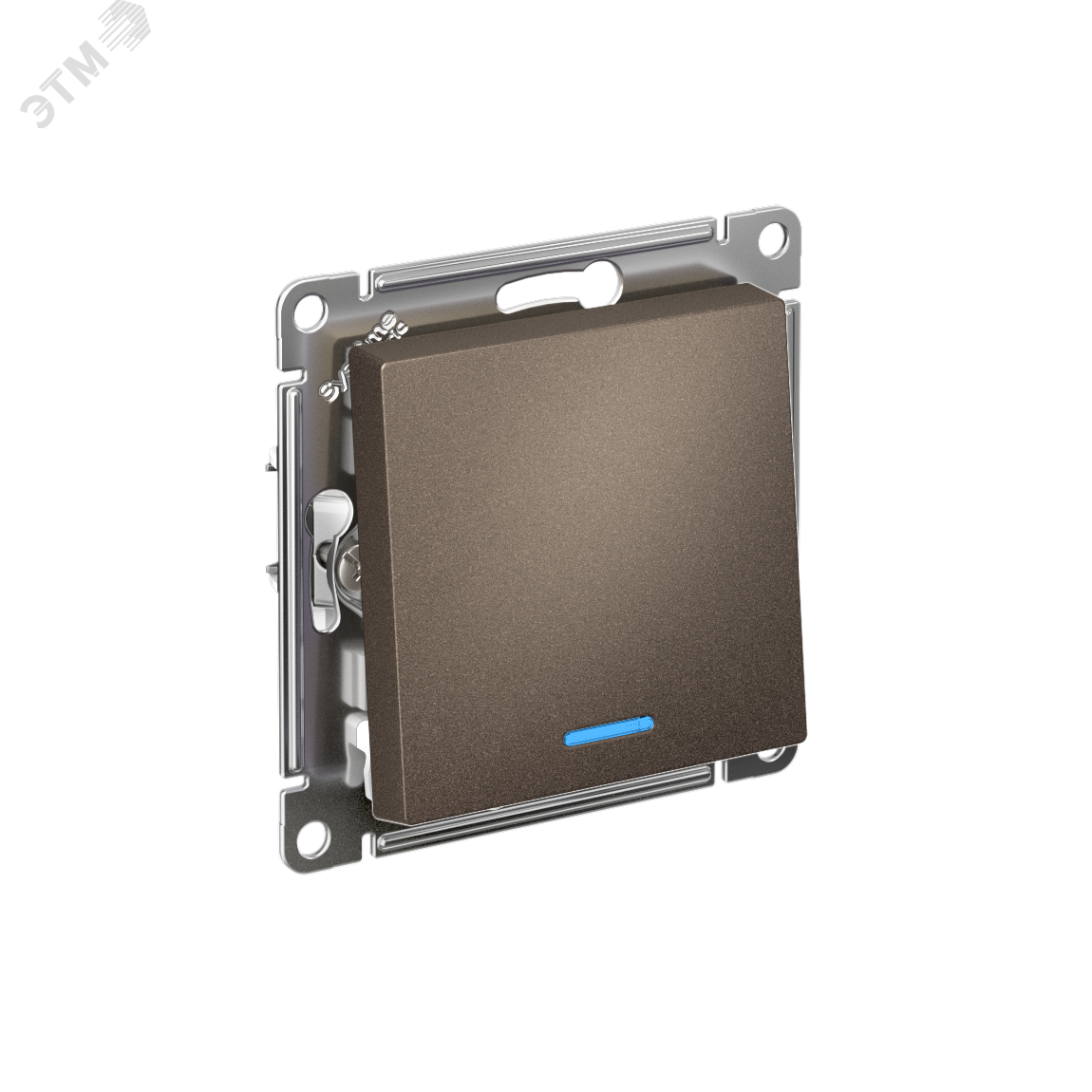 Изображение товара Выключатель одноклавишный с подсветкой AtlasDesign 10А IP20 коричневый