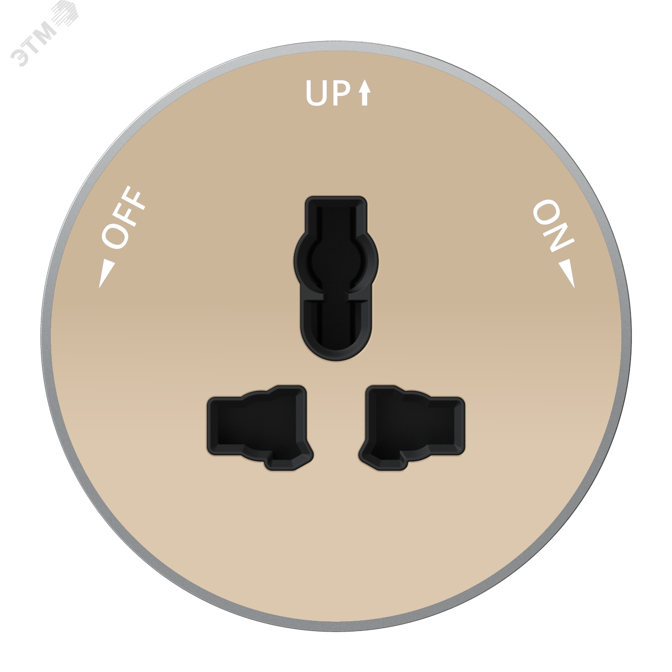 Изображение товара Универсальная розетка для трековых систем MultiTrack 13А 250В песочный цвет