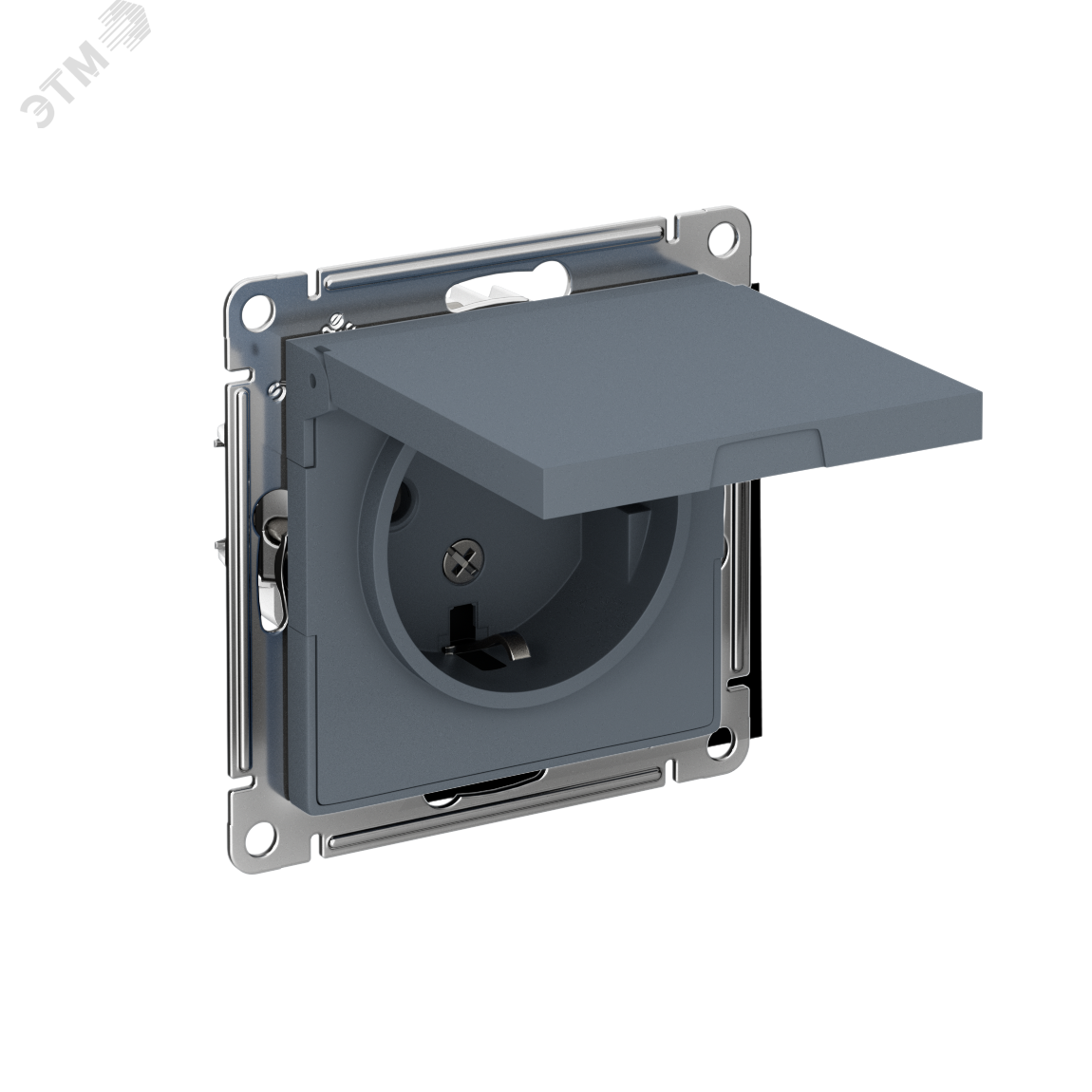 Изображение товара Розетка ATLASDESIGN с заземлением шторками и крышкой 16А IP20 Systeme Electric