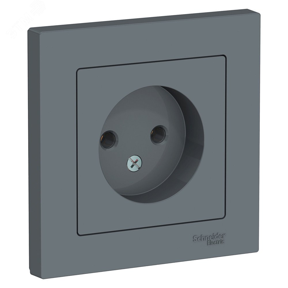 Изображение товара Розетка ATLASDESIGN без заземления 16A грифель