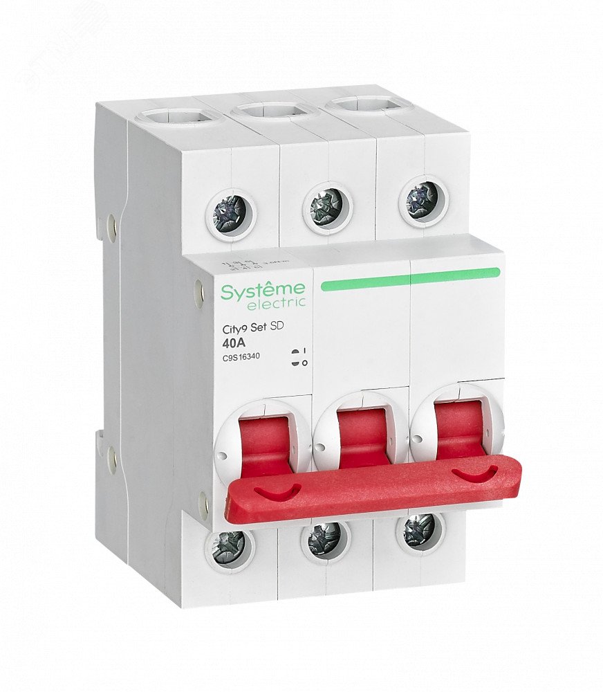 Изображение товара Выключатель нагрузки 3P 40А 400В City9 Set Systeme Electric для DIN-рейки