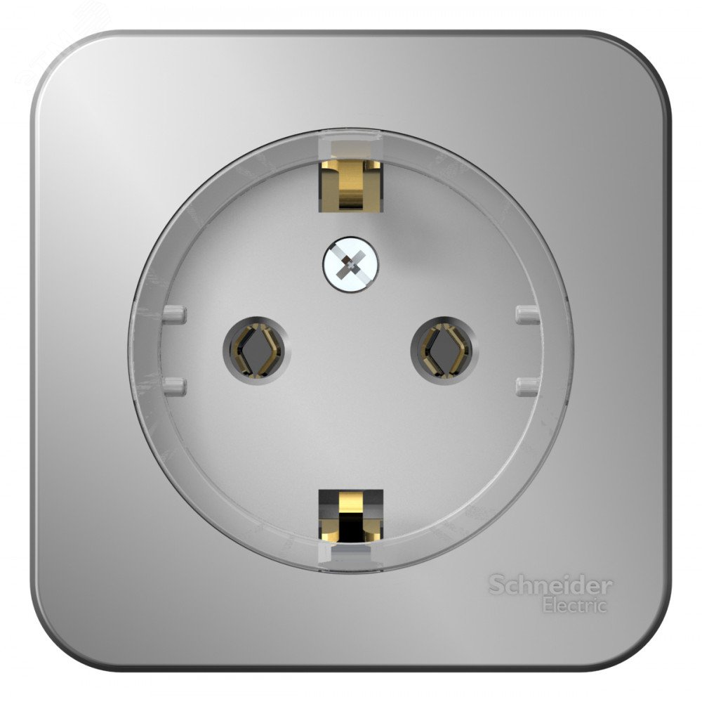 Изображение товара Розетка Blanca Systeme Electric 16А 250В наружная с заземлением IP20 алюминиевая