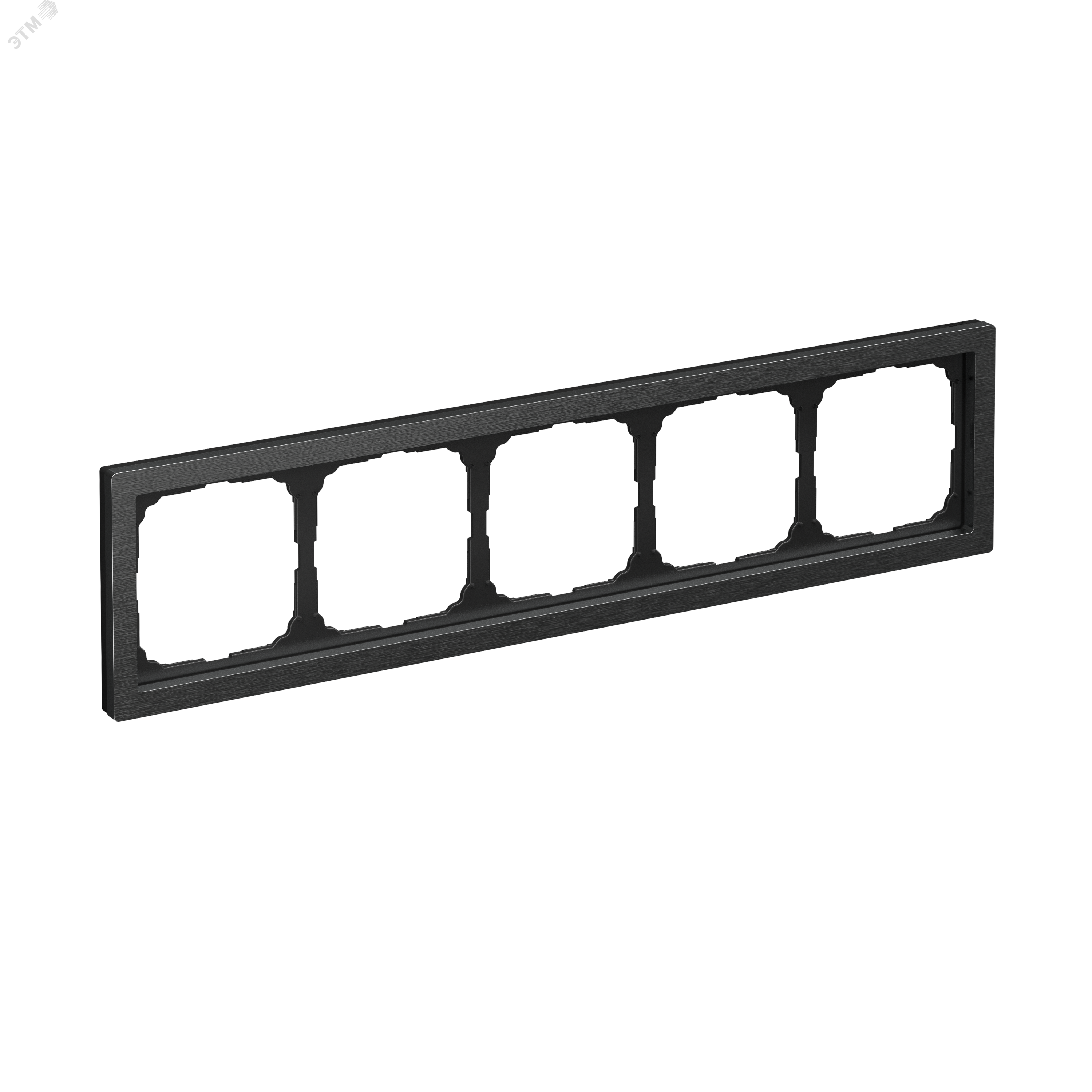 Изображение товара Рамка для фотографий Systeme Electric серии ArtGallery Pure 5 постов металл оникс черная