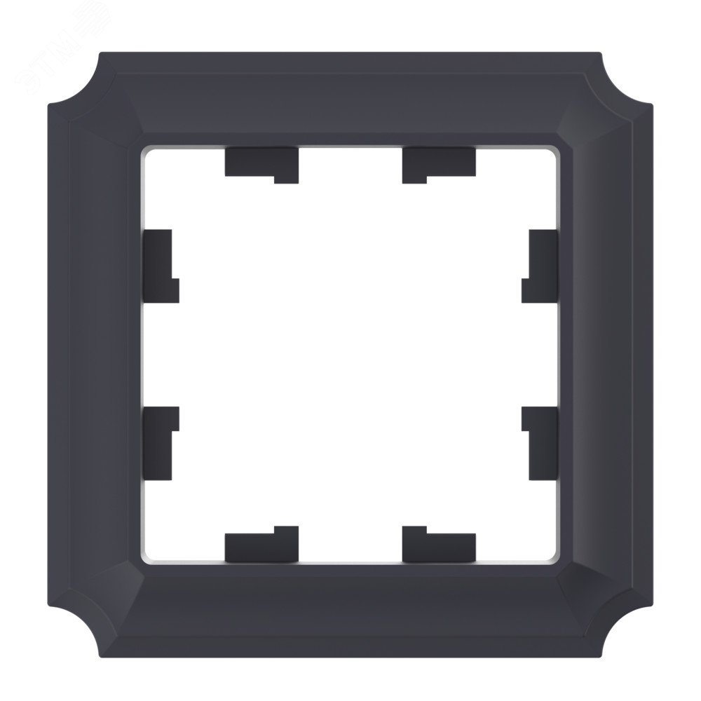 ATLASDESIGN ANTIQUE 1-постовая рамка, КАРБОН артикул ATN101001 Systeme ...