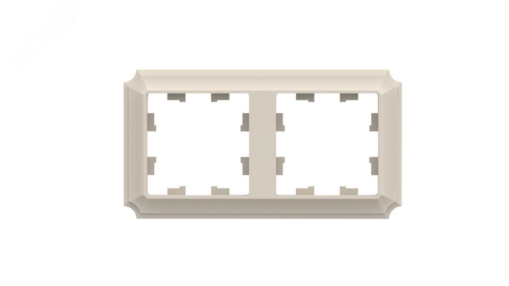 Изображение товара Рамка ATLASDESIGN ANTIQUE 2-постовая бежевый пластик IP20