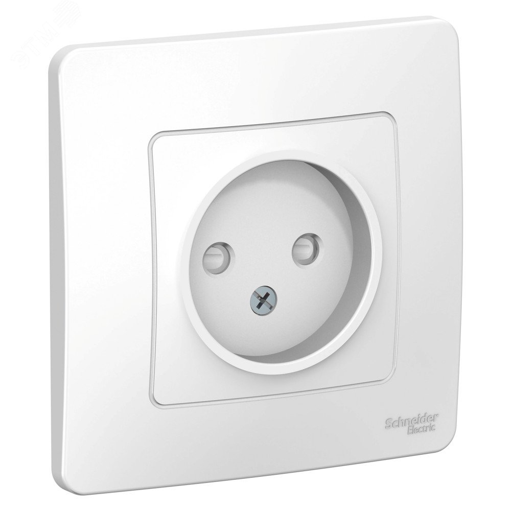 Изображение товара Розетка System Electric BLANCA скрытой установки белая 16А 250В без заземления со шторками
