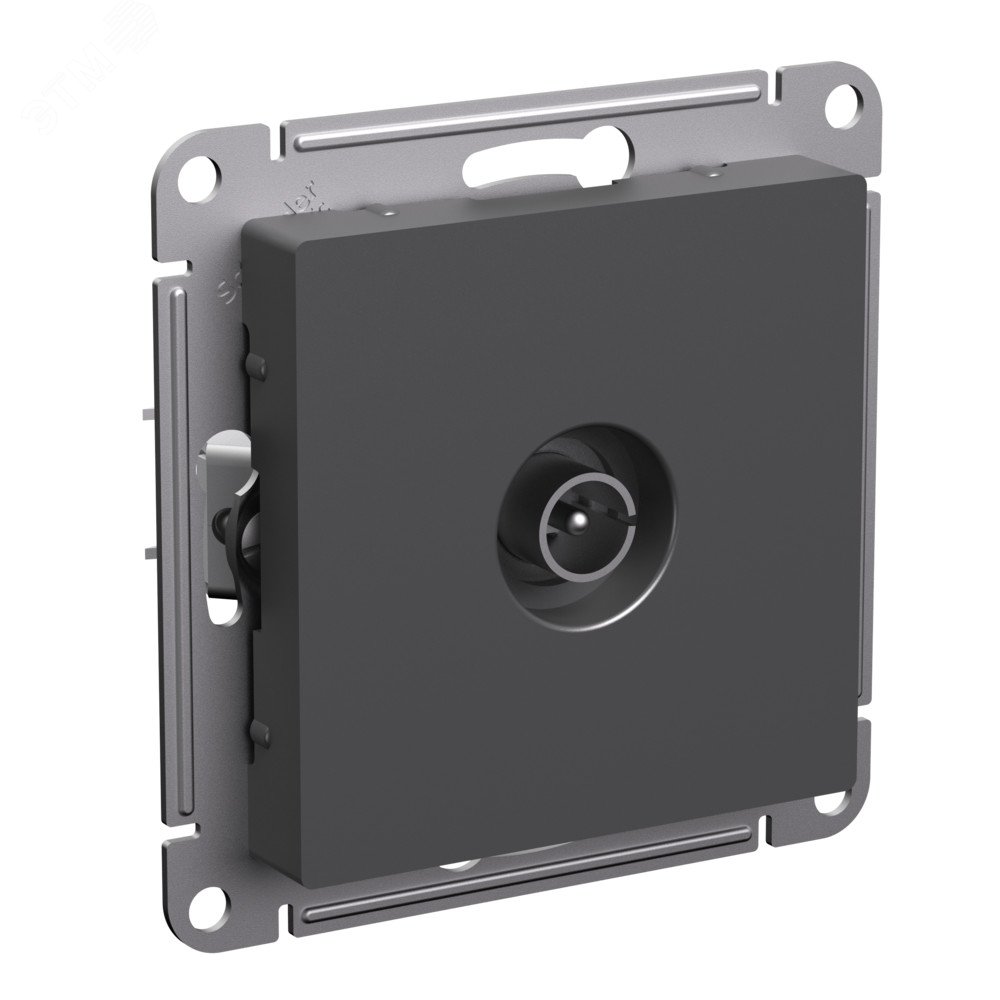 Изображение товара ATLASDESIGN TV антенный коннектор механизм базальт для скрытого монтажа