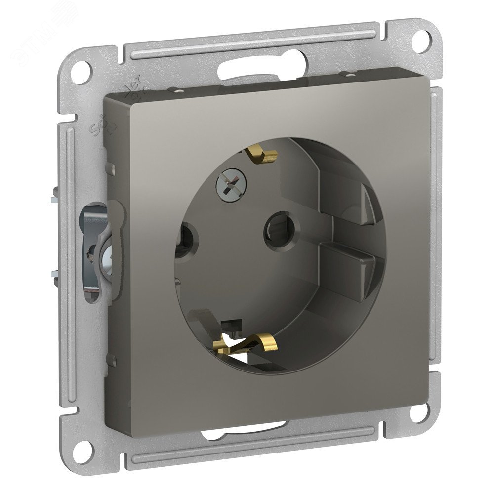 Изображение товара Розетка ATLASDESIGN с заземлением и шторками 16А механизмы Systeme Electric