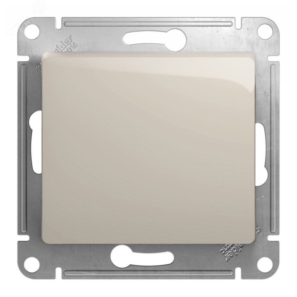 Изображение товара GLOSSA переключатель 1-клавишный сх.6 молочный для скрытого монтажа