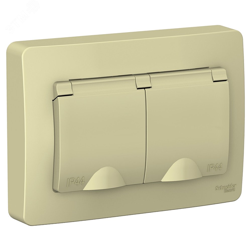 Изображение товара Двойная розетка Schneider Electric BLANCA для скрытой установки, IP44, бежевый