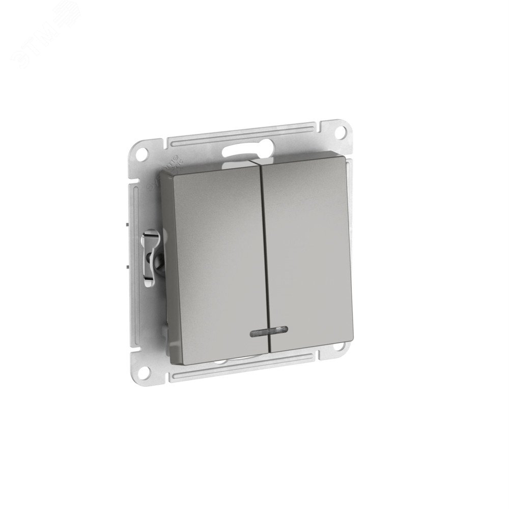 Изображение товара 2-клавишный выключатель с подсветкой AtlasDesign Systemelectric Россия