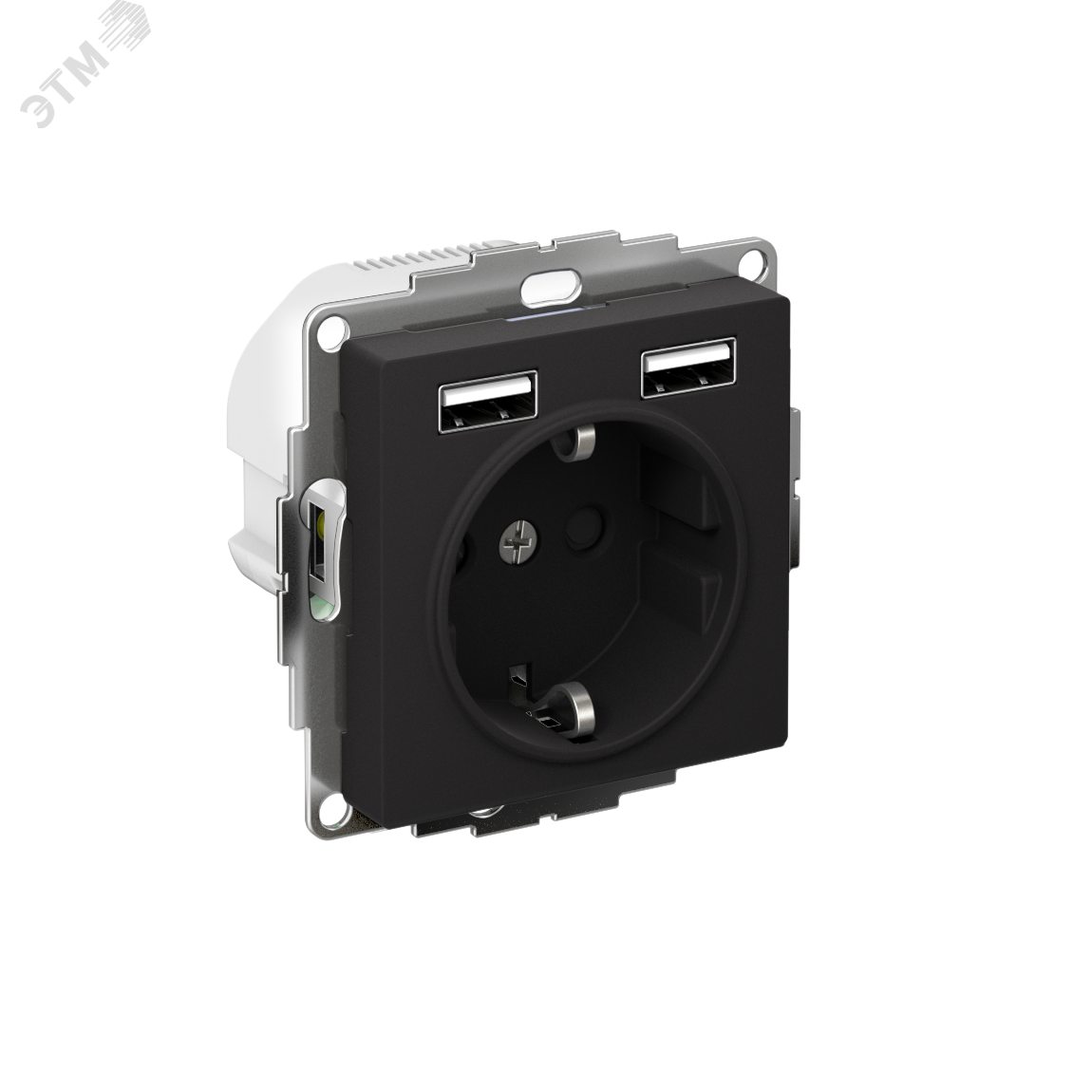 Изображение товара Розетка силовая Schneider Electric AtlasDesign 16А с USB карбон