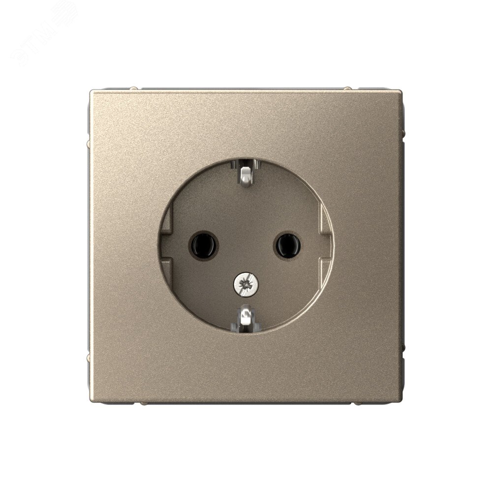 Изображение товара ARTGALLERY розетка с заземлением 16А шампань декоративная механизма