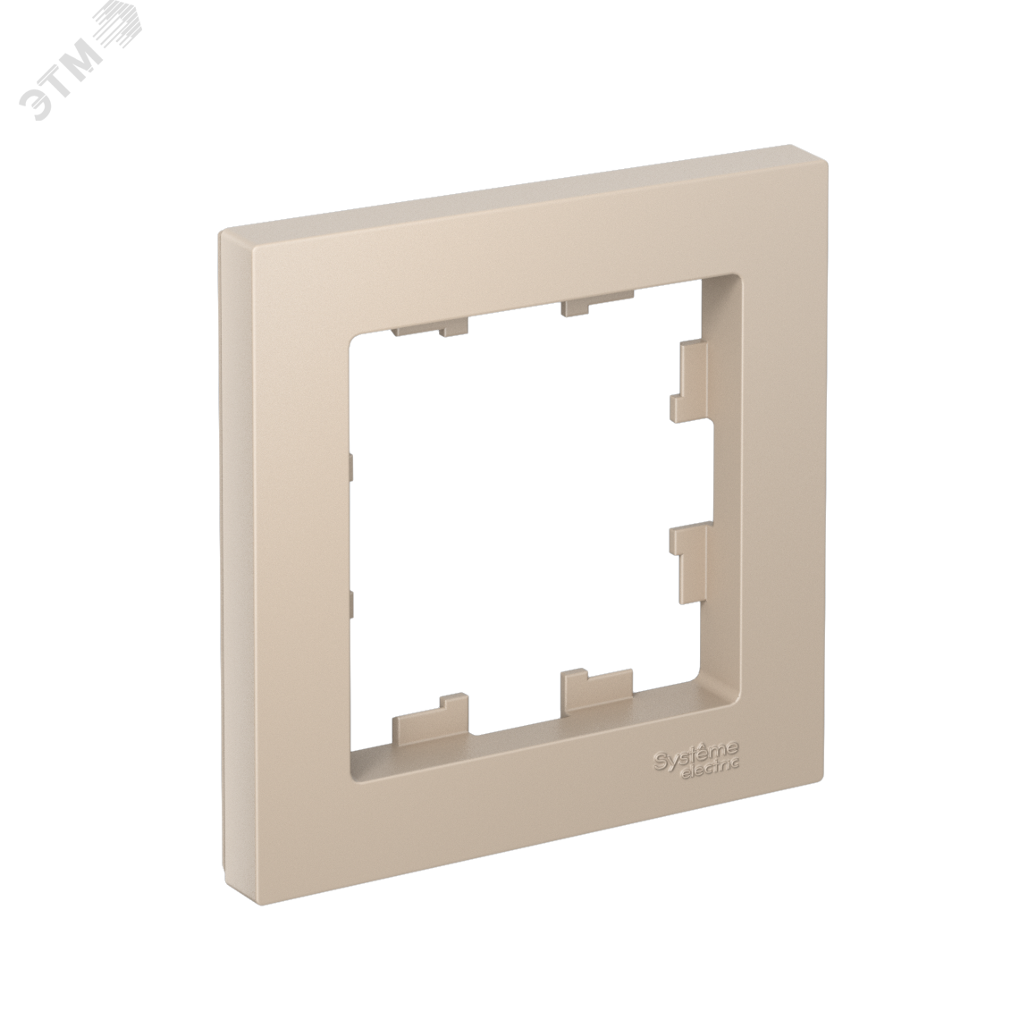 Изображение товара Рамка однопостовая AtlasDesign SYSTEME ELECTRIC песочный IP20 IK05 надежная монтажная рамка