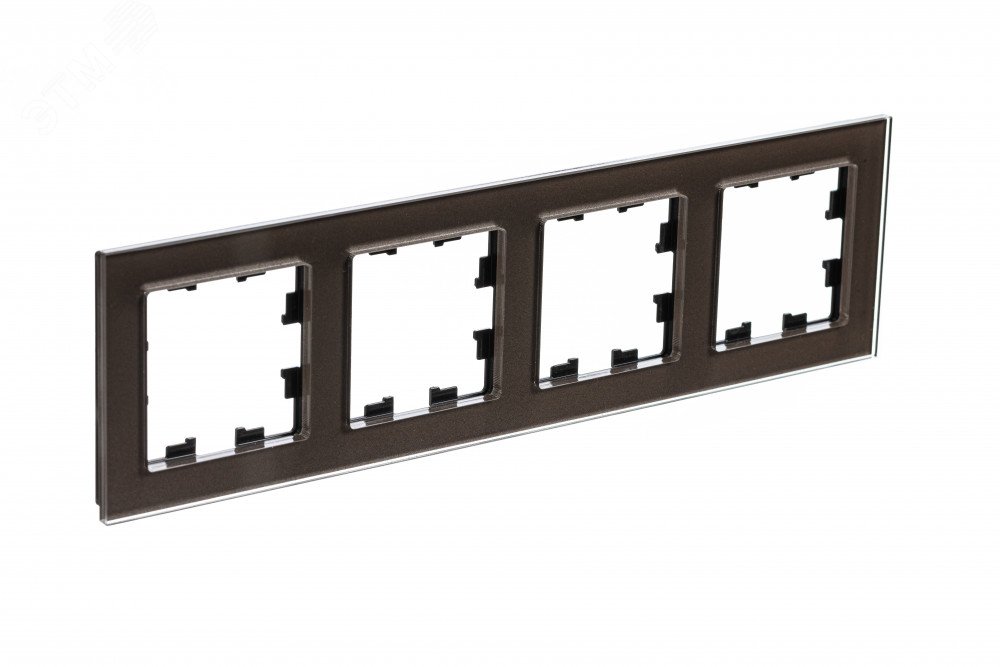 Изображение товара Рамка ATLASDESIGN NATURE 4-постовая стекло мокко