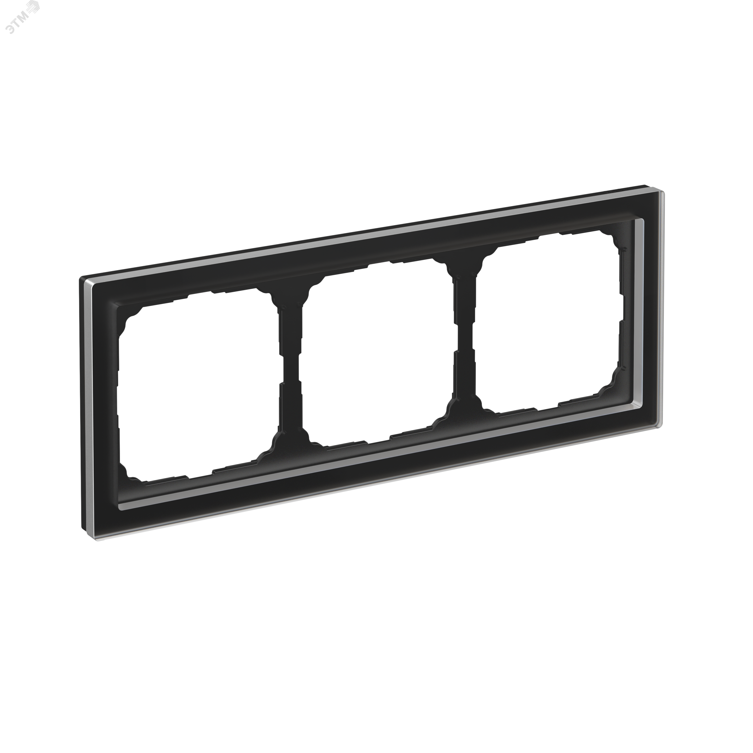 Изображение товара Рамка Systeme Electric ArtGallery Pure из органического стекла 3-постовая черная