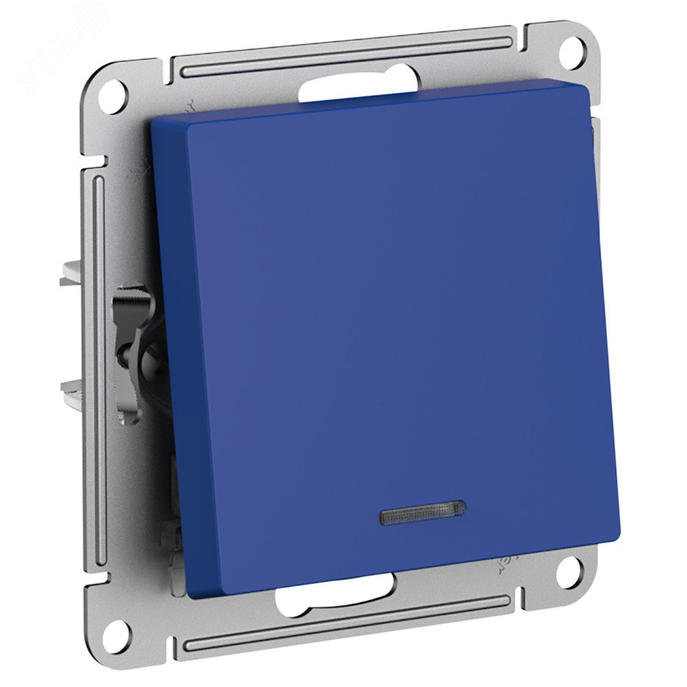 Изображение товара Выключатель одноклавишный с подсветкой ATLASDESIGN, 250 В, 10 А, аквамарин