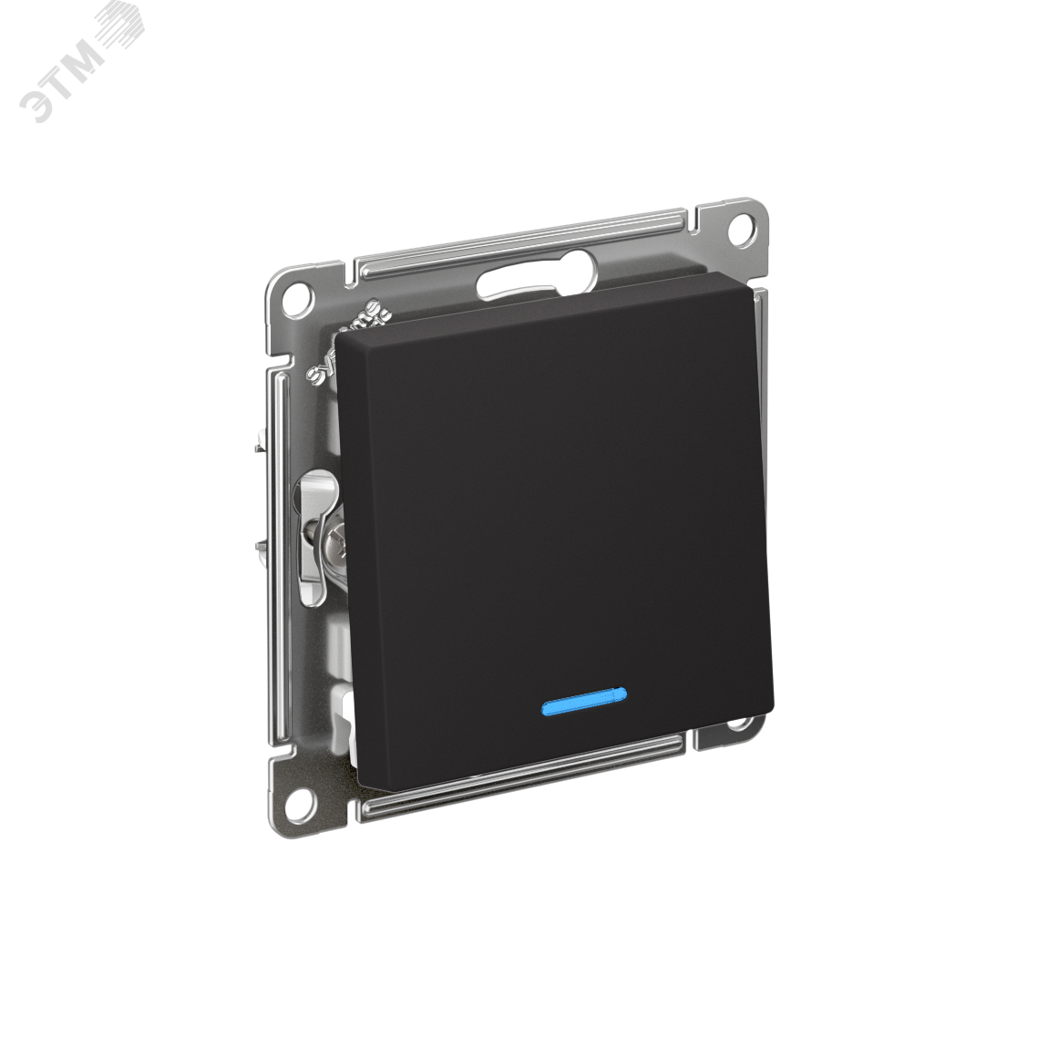 Изображение товара Выключатель одноклавишный ATLASDESIGN с подсветкой карбон 10А