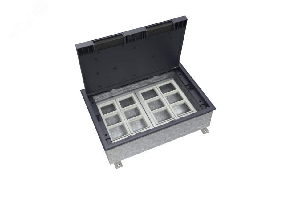 Изображение товара Люк MultiDeS на 24 модуля IP40 для бетонных полов с монтажной коробкой тип MDK10