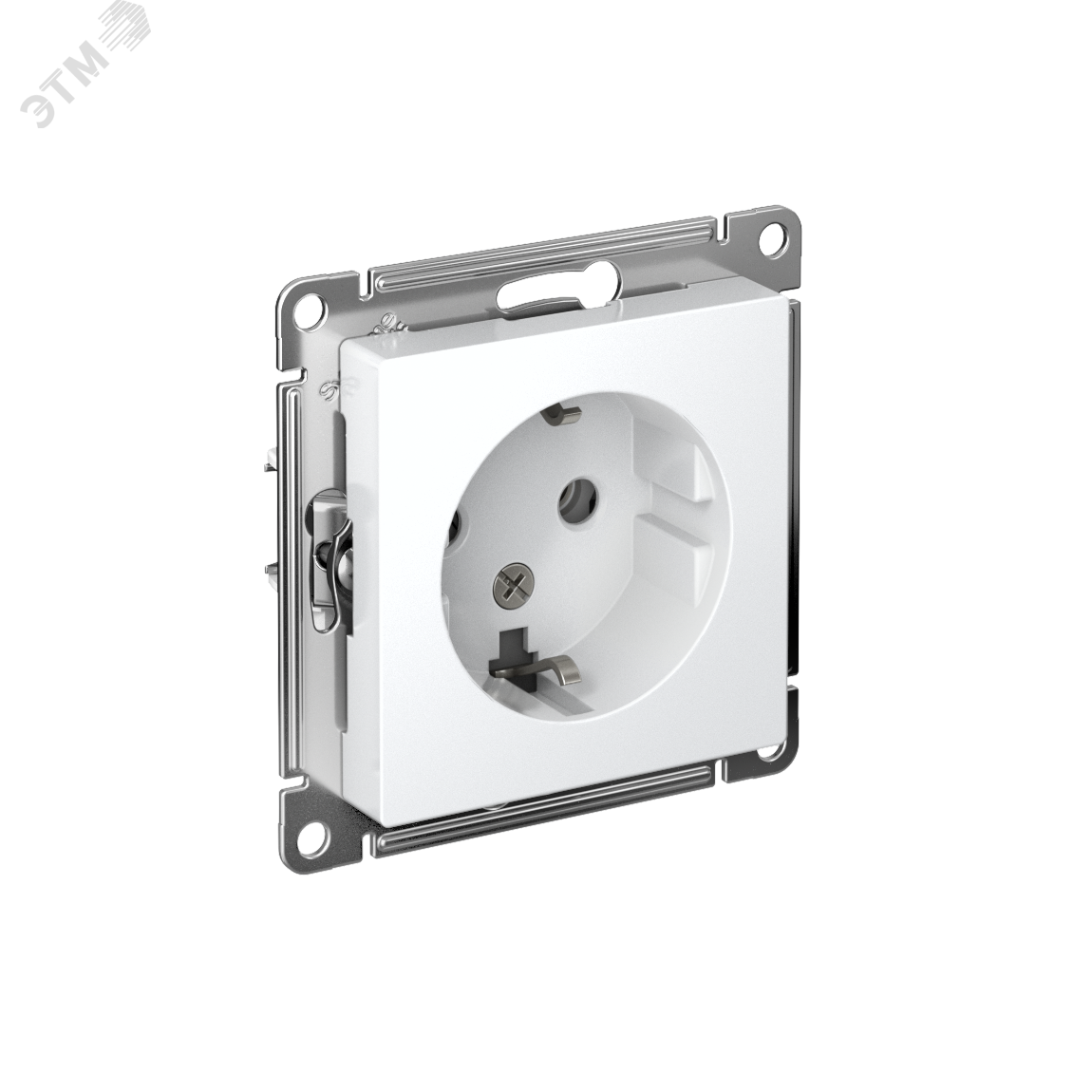 Изображение товара Механизм розетки AtlasDesign с заземлением 16А белый система Electric