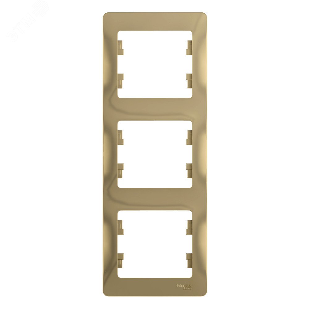 Изображение товара GLOSSA Рамка 3 поста вертикальная титан (шт)