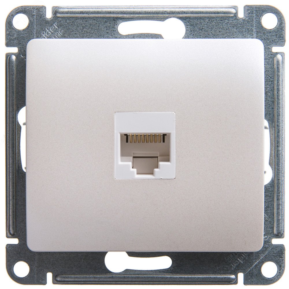 Изображение товара Розетка компьютерная GLOSSA RJ45 кат 5E перламутр серия Glossa