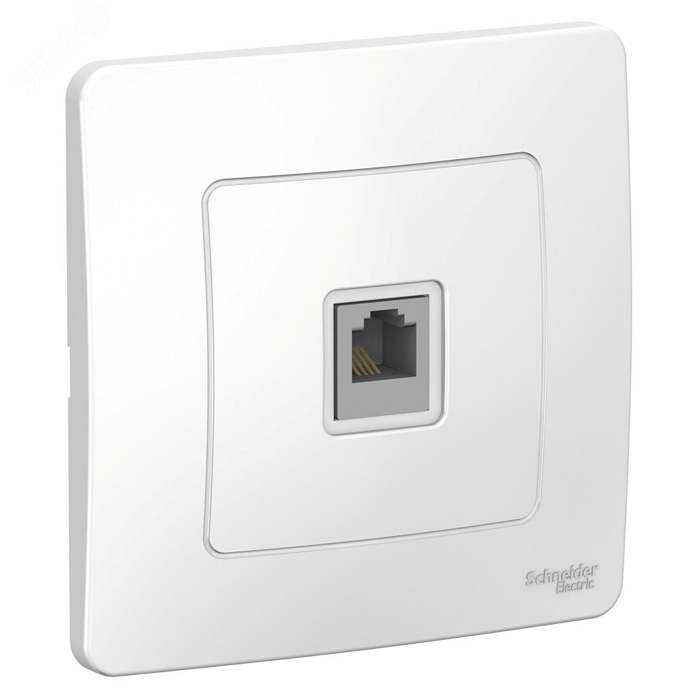 Изображение товара Розетка телефонная скрытая установки RJ11 белая SYSTEME ELECTRIC BLANCA