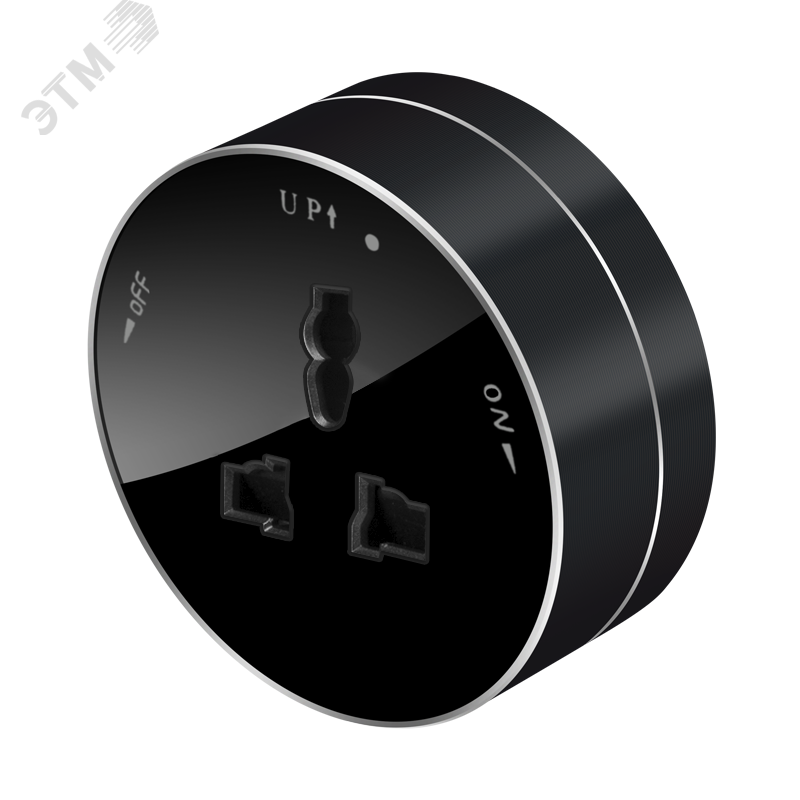 Изображение товара Универсальная круглая розетка MultiTrack 13А 250В антрацит