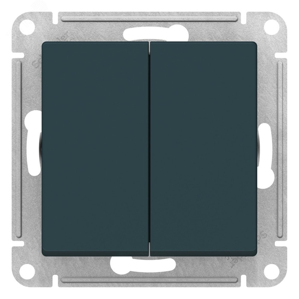 Изображение товара ATLASDESIGN 2-клавишный перекрестный переключатель ИЗУМРУД 10AX