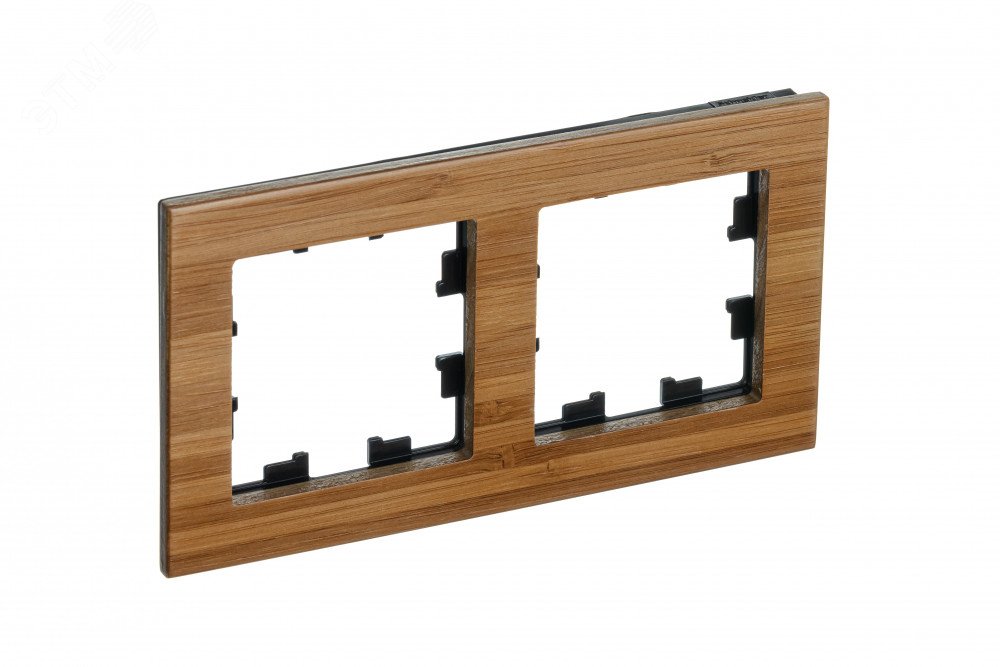 Изображение товара Двухпостовая рамка для электроустановочных изделий из бамбука ATLASDESIGN Nature