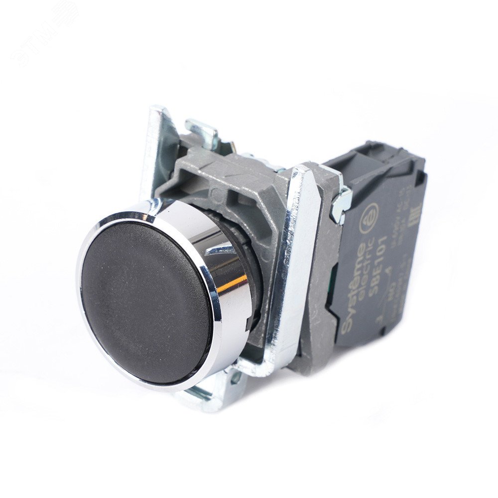 Изображение товара Кнопка SB4 модульная черная с возвратом для монтажа 22мм