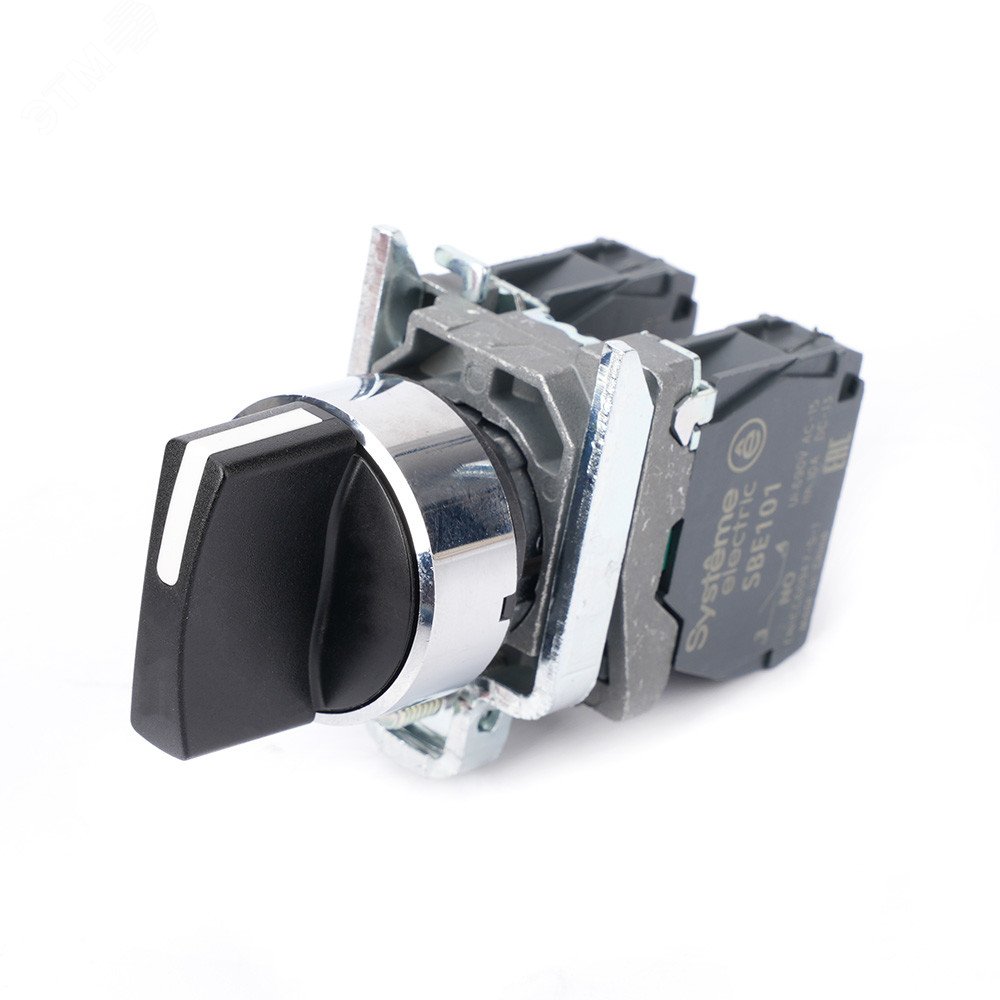 Изображение товара Переключатель SB4 в сборе модульный 22мм 3 позиции с возвратом 2НО (шт)