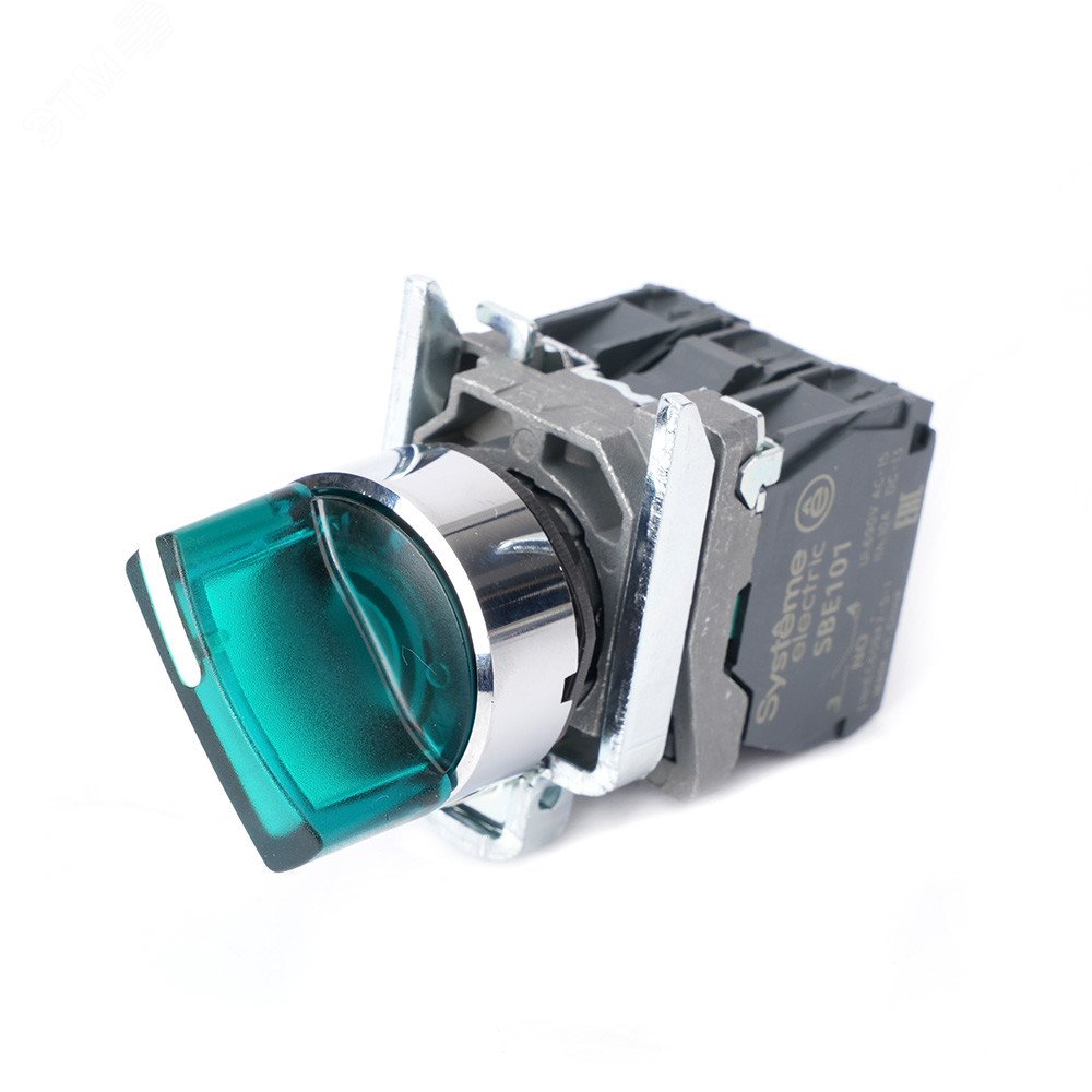 Изображение товара Переключатель SB4 с подсветкой 22мм 2-х позиционный на 24В DC