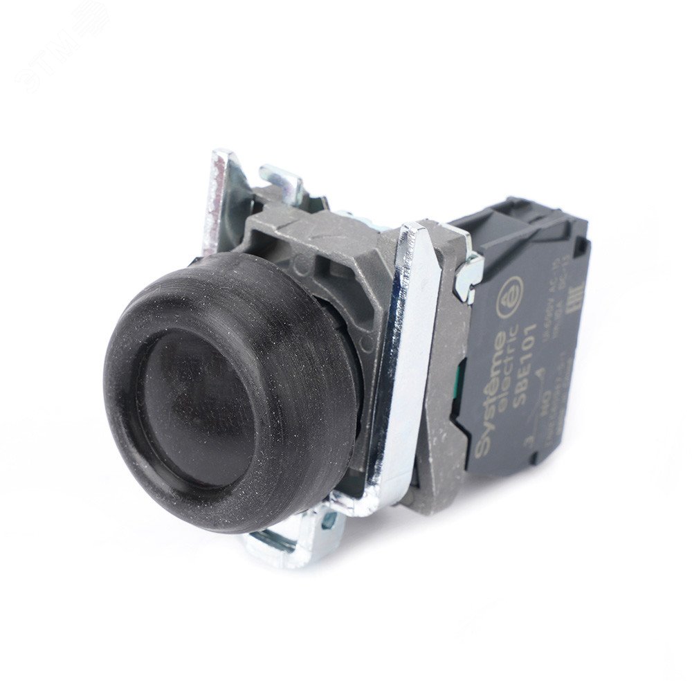 Изображение товара Кнопка SB4 модульная 22мм черная с возвратом металлическая