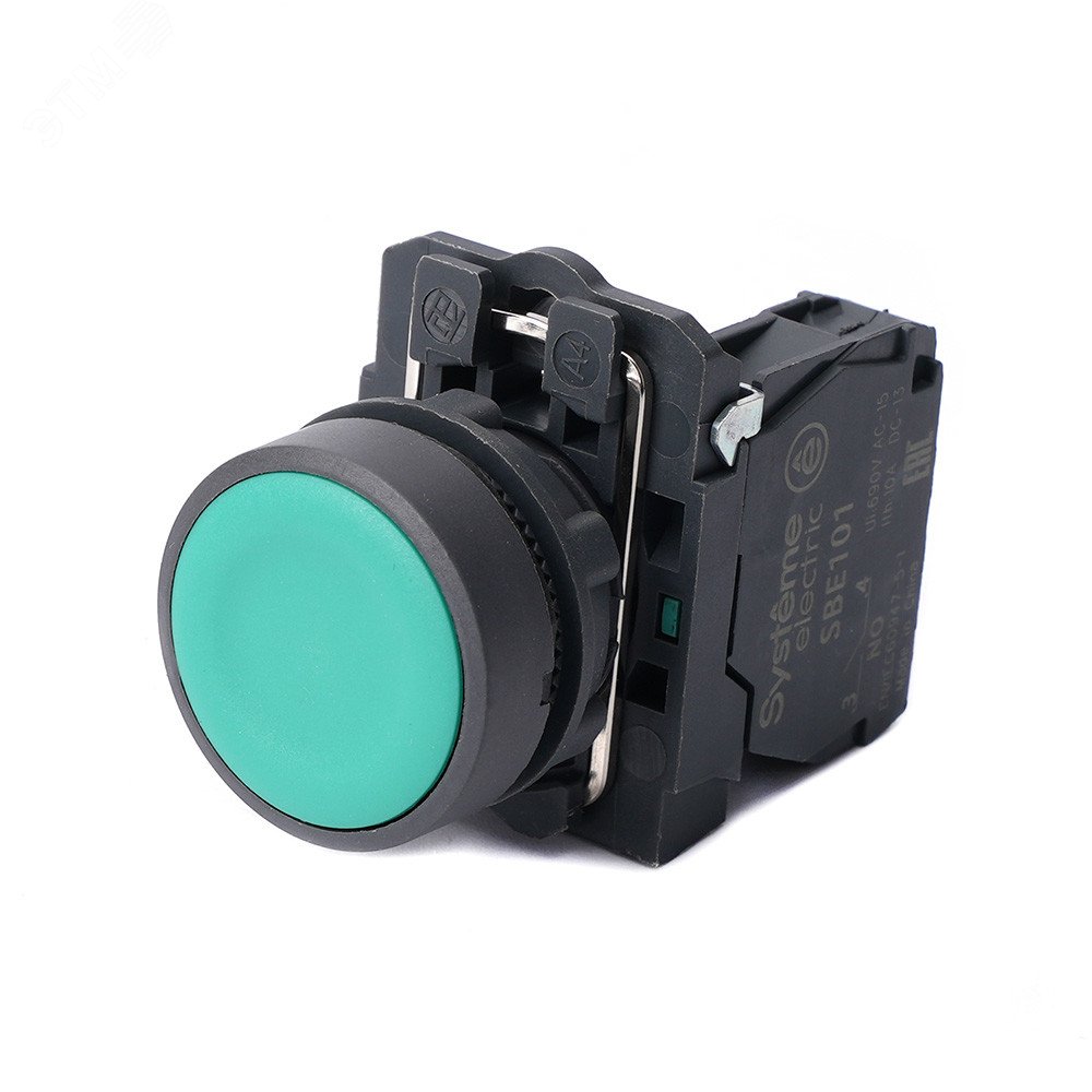 Изображение товара Кнопка SB5 22 мм зеленая модульная с возвратом