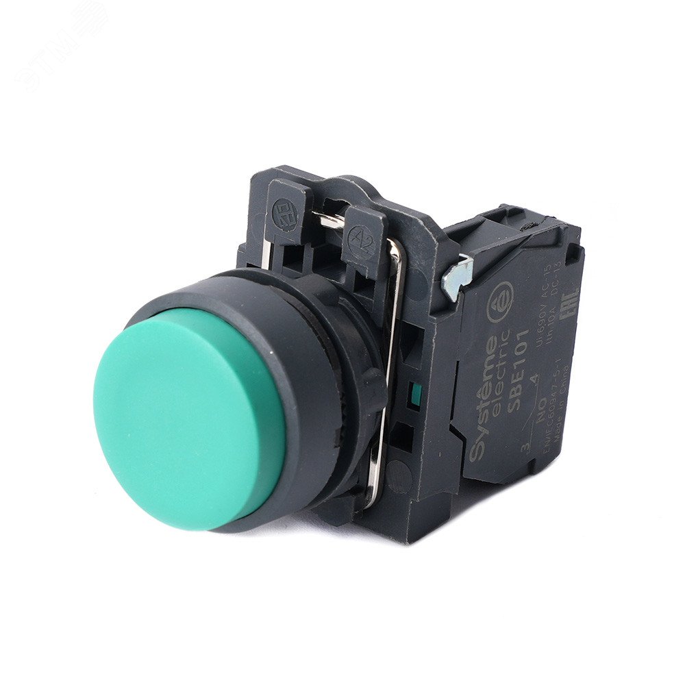 Изображение товара Кнопка SB5 в сборе модульная зеленая выступающая 22 мм IP65