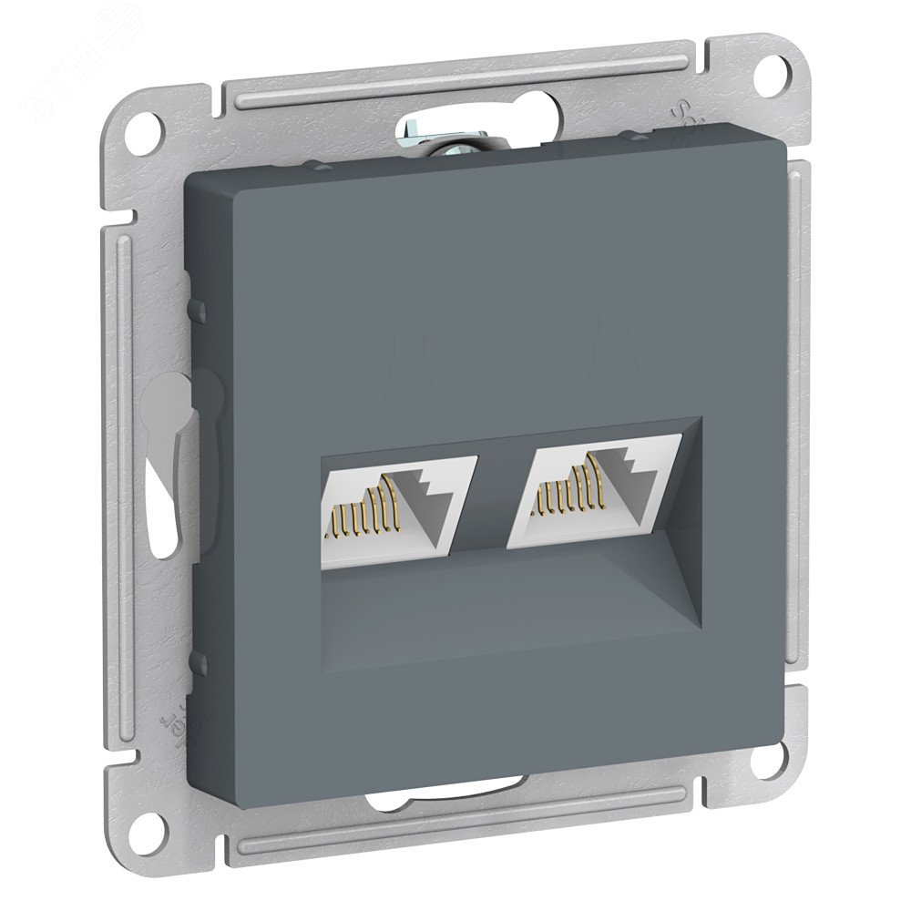 Изображение товара Розетка двойная компьютерная с RJ45 категория 5E ATLASDESIGN Systeme Electric
