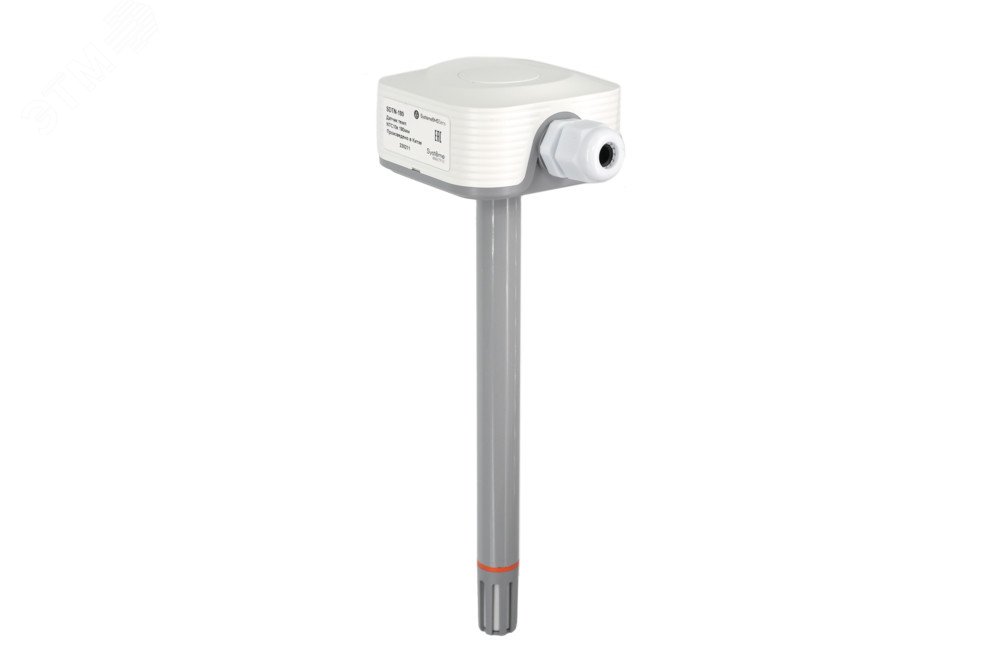 Изображение товара Датчик влажности и температуры канальный, 0...10В -20...+80°C Modbus 180мм(40...155мм ) ~24В/=15...35В (шт)