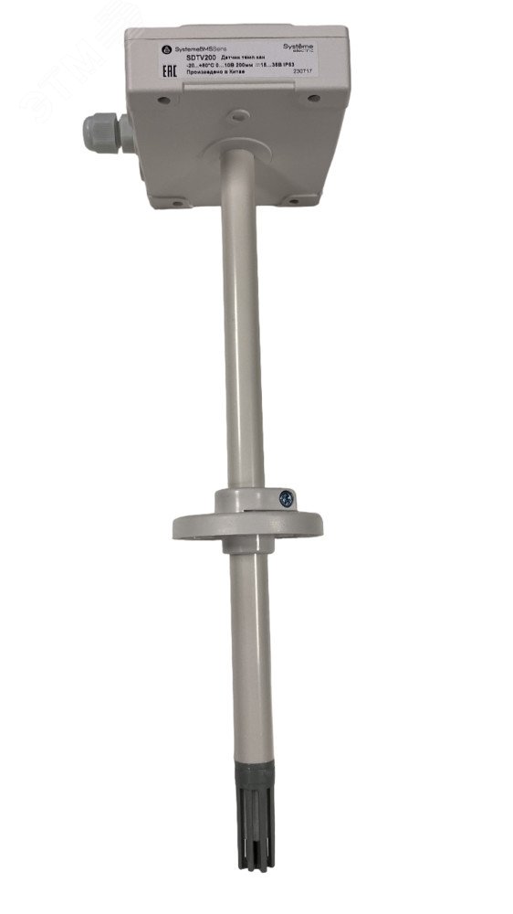 Изображение товара Датчик температуры канальный, 0...+50 град 0...10В 283мм(40...265мм ) =15...35В (шт)