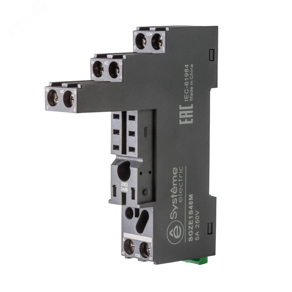 Розетка для реле 2СО скоба separate артикул SGZE1S48M Systeme Electric ...