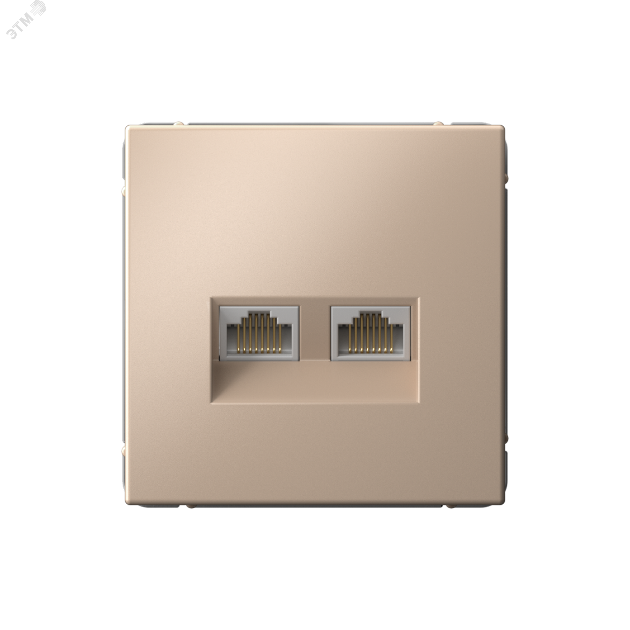 Изображение товара Двойная компьютерная розетка RJ45+RJ45 кат 5е серия ArtGallery песочный цвет