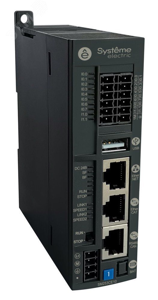 Контроллер SM253 10DI, 6HSI, 1 Ethercat, 1 Modbus, 1 CANopen, управ движением SM253CE10 Systeme Electric - превью