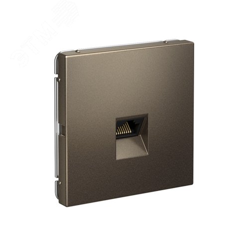 ARTGALLERY розетка компьютерная RJ45, кат. 6A, механизм, мокко - фото 2