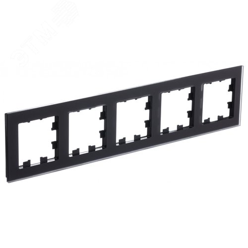 ATLASDESIGN NATURE рамка пятипостовая, МАТОВОЕ ОРГАНИЧЕСКОЕ СТЕКЛО ЧЕРНЫЙ - фото 1