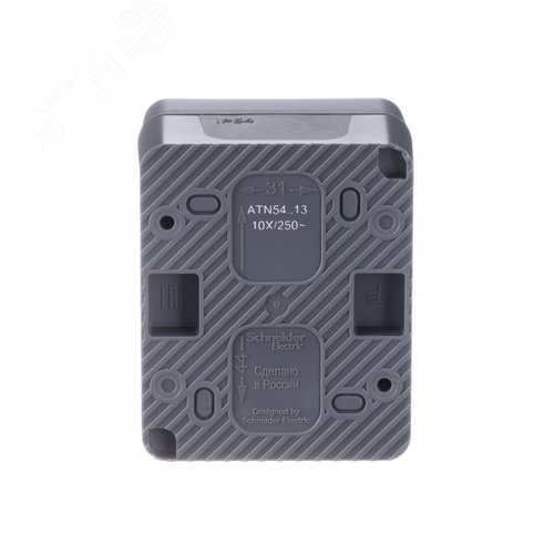 AtlasDesign Profi54 выключатель одноклавишный с подсветкой IP54 10 АХ, АНТРАЦИТ, Россия - фото 3